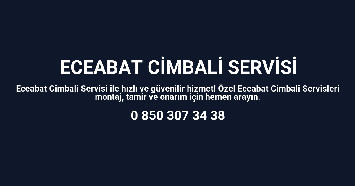 Eceabat Cimbali Servisi